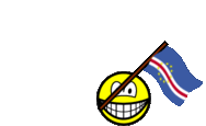 Cape Verde vlag zwaaien smile  geanimeerd