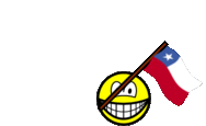 Chili vlag zwaaien smile  geanimeerd