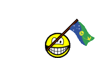 Christmas Island vlag zwaaien smile  geanimeerd