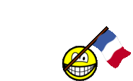 Clippertoneiland vlag zwaaien smile  geanimeerd