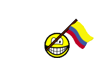 Colombia vlag zwaaien smile  geanimeerd