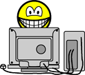 Computerende smile  