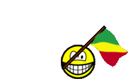 Congo, Republiek van de vlag zwaaien smile  geanimeerd
