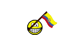Ecuador vlag zwaaien smile  geanimeerd