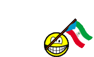 Equatoriaal-Guinea vlag zwaaien smile  geanimeerd