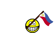 Filipijnen vlag zwaaien smile  geanimeerd