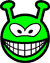 Groene buitenaardse smile  