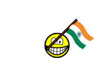 India vlag zwaaien smile  geanimeerd