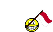 Indonesië vlag zwaaien smile  geanimeerd