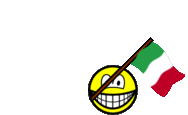 Italië vlag zwaaien smile  geanimeerd