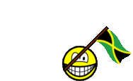 Jamaica vlag zwaaien smile  geanimeerd