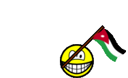 Jordanië vlag zwaaien smile  geanimeerd