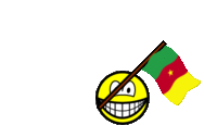 Kameroen vlag zwaaien smile  geanimeerd