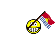 Kiribati vlag zwaaien smile  geanimeerd