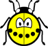 Lieveheersbeestje smile geel 