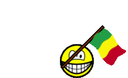 Mali vlag zwaaien smile  geanimeerd
