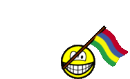 Mauritius vlag zwaaien smile  geanimeerd