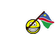 Namibië vlag zwaaien smile  geanimeerd