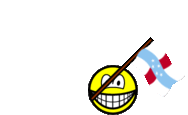 Nederlandse Antillen vlag zwaaien smile  geanimeerd
