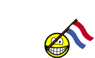 Nederlandse vlag zwaaien smile  geanimeerd