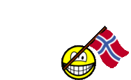 Noorwegen vlag zwaaien smile  geanimeerd