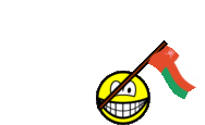 Oman vlag zwaaien smile  geanimeerd