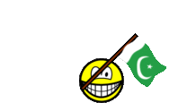 Pakistan vlag zwaaien smile  geanimeerd