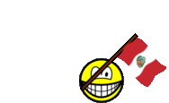 Peru vlag zwaaien smile  geanimeerd