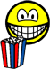 Popcorn etende smile  