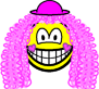Roze haar clown smile  
