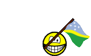 Salomonseilanden vlag zwaaien smile  geanimeerd