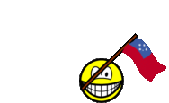 Samoa vlag zwaaien smile  geanimeerd