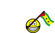 Sao Tome en Principe vlag zwaaien smile  geanimeerd
