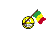 Senegal vlag zwaaien smile  geanimeerd