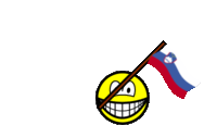 Slovenië vlag zwaaien smile  geanimeerd