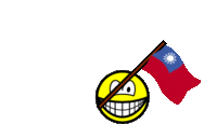 Taiwan vlag zwaaien smile  geanimeerd