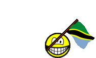 Tanzania vlag zwaaien smile  geanimeerd
