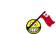 Tonga vlag zwaaien smile  geanimeerd