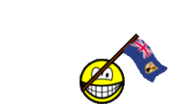Turks-en Caicoseilanden vlag zwaaien smile  geanimeerd