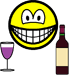 Wijn drinkende smile  