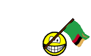 Zambia vlag zwaaien smile  geanimeerd