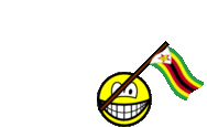 Zimbabwe vlag zwaaien smile  geanimeerd