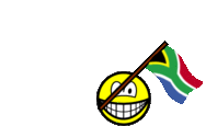 Zuid-Afrika vlag zwaaien smile  geanimeerd