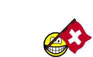 Zwitserland vlag zwaaien smile  geanimeerd
