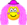 Roze haar clown emoticon