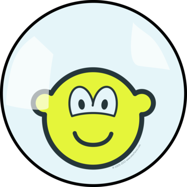 Buddy icon in een plastic bubble