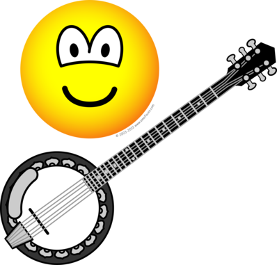 Banjo bespelende emoticon