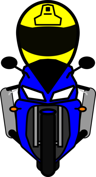 Veilige motor rijdende emoticon