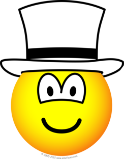 Witte hoed emoticon
